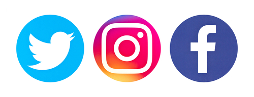 Twitter、Instagram、Facebookのロゴの画像