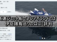 高速ジェット船セブンアイランドとは?伊豆諸島巡りの口コミ評判
